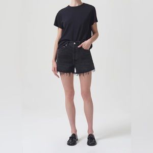 AGOLDE Dee high rise short in washed black